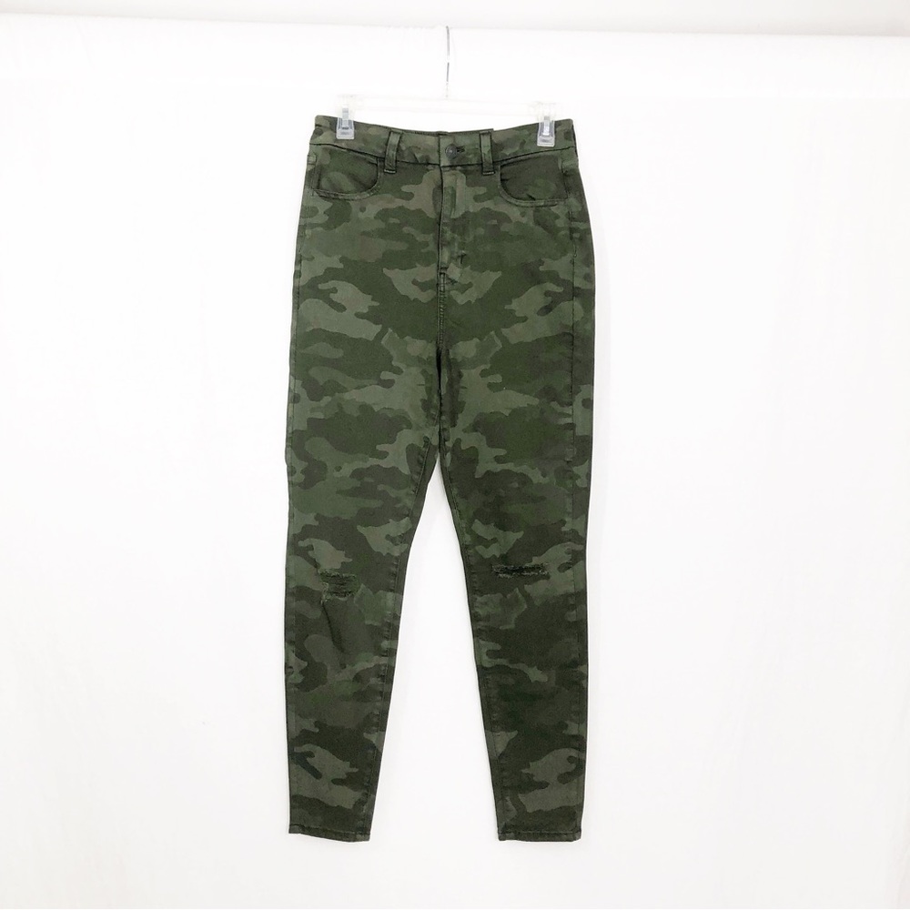 NEW American Eagle Curvy Super High Rise Stretch Camo Jegging Jeans, Size 10